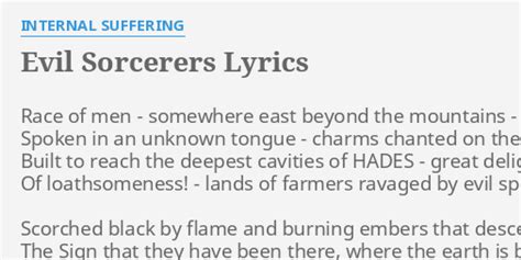 death metal going down to the house of sorcerers lyrics|&Evil Sorcerers .